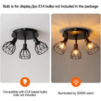 Industrial Adjustable Black Spotlight Ceiling Light | Vintage Functionality