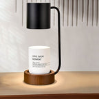 Japanese Minimalist Candle Warmer Lamp | Wooden Base Dimmable Wax Melter