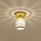 Crystal Foyer Ceiling Light | Modern Semi-Flush Design