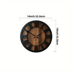 Vintage Wooden Wall Clock | Roman Numeral Design