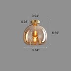 Nordic Glass Ball Ceiling Light | Semi-Flush Mount