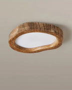 Le Halo Bois Ceiling Light | Rustic Wood-Inspired LED Lamp