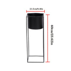 Metal Indoor Plant Stand | Modern Black Rectangular Plant Holder