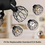 Industrial Adjustable Black Spotlight Ceiling Light | Vintage Functionality