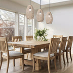 Modern Handwoven Rope Pendant Shade | Natural Woven Ceiling Light