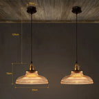 LumiVibe Glass Pendant Light | Elegant Ribbed Glass Hanging Lamp