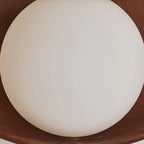 Modern Minimalist Round Wall Sconce | Resin & Iron Accent Light