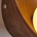 Modern Minimalist Round Wall Sconce | Resin & Iron Accent Light
