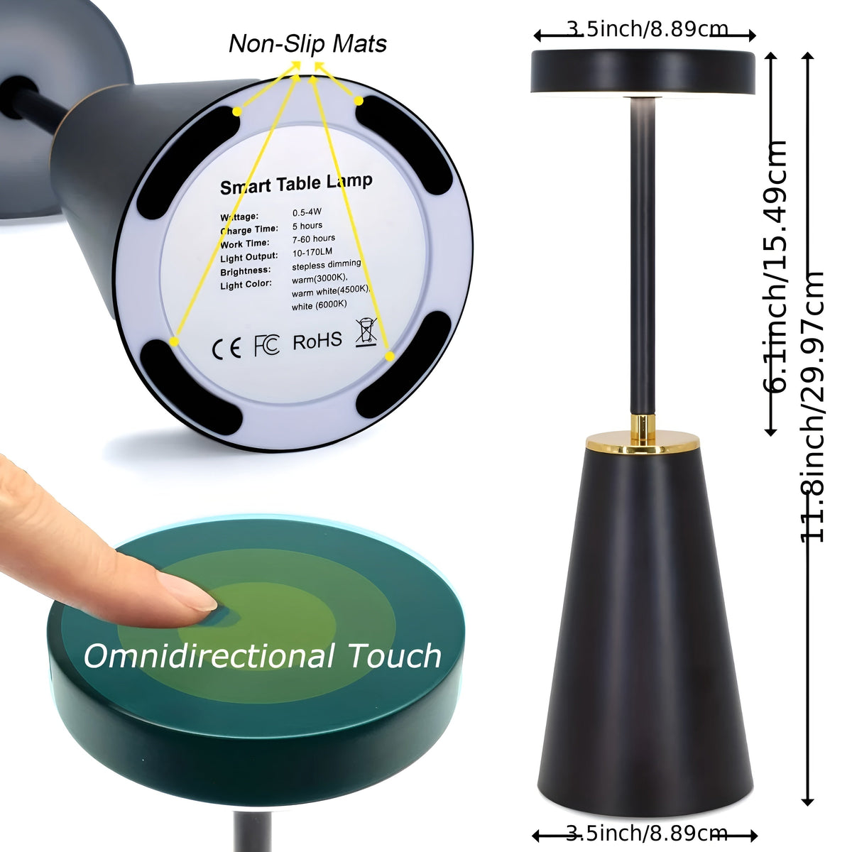 Sleek Lamp | Wireless Rechargeable Table Lamp