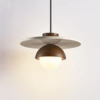 Denmark Pendant Light | Walnut & Stone LED Chandelier