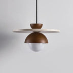 Denmark Pendant Light | Walnut & Stone LED Chandelier