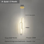 Modern Minimalist LED Pendant Light | Gold & Black Hanging Lamp for Bedroom, Dining & Living Spaces