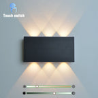 LumiBlock Rechargeable Wall Lamp | Minimalist Wood-Grain Design