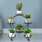 Metal Plant Stand with Wheels | 6-Tier Flower Pot Holder for Indoor & Outdoor Decoration