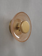 Modern Coloured Glass Wall Lamp | Textured LED Disc Light