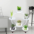 Metal Plant Stand with Wheels | 6-Tier Flower Pot Holder for Indoor & Outdoor Decoration