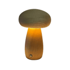 Portobello Mushroom Lamp | Natural Wood Rechargeable Night Light