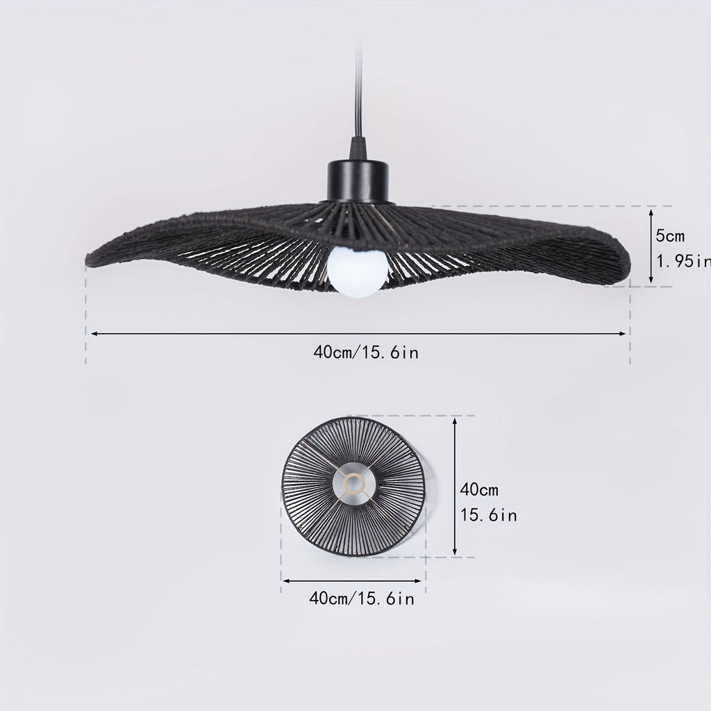 Handwoven Paper Rope Ceiling Light Shade | Natural Artistic Design
