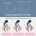 Adjustable Pregnancy Pillow | Ergonomic Maternity Support for Side & Stomach Sleepers