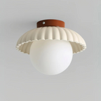 Iron Hallway Ceiling Light | Modern Glass & Metal Flush Mount