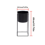 Metal Indoor Plant Stand | Modern Black Rectangular Plant Holder
