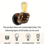 Industrial Hand Wall Lamp | Resin E26 Wall Sconce
