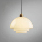 White Glass Pendant Light | Modern Mid-Century Elegance